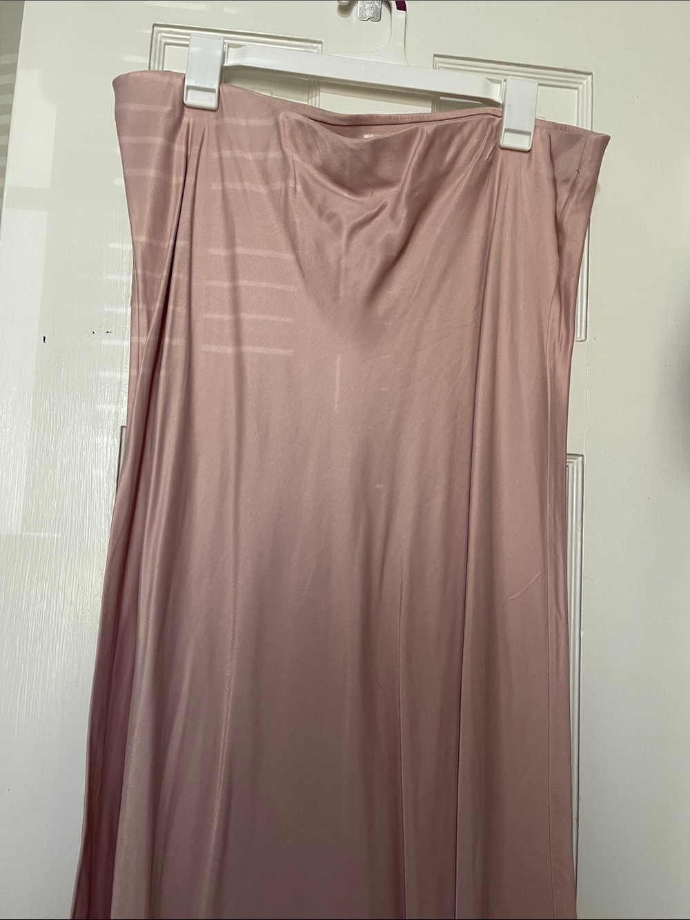 H &M Blush Pink Satin Slip Skirt
